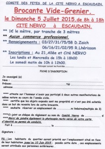 Imprimé d'inscription.